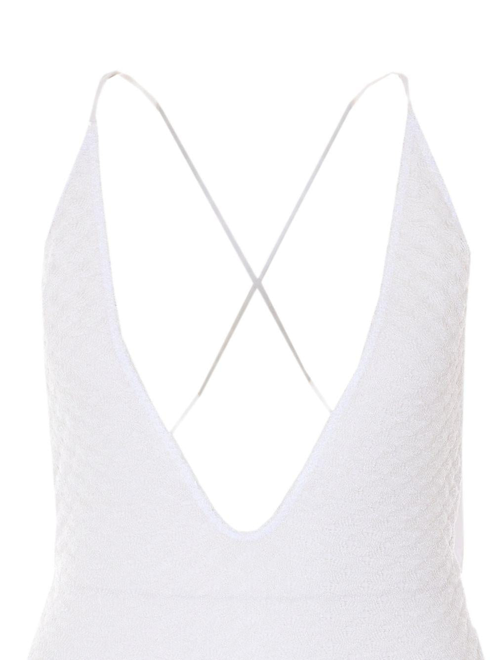 Costume da bagno con scollo a V in bianco Missoni - donna 