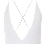 Costume da bagno con scollo a V in bianco Missoni - donna 