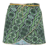 Minigonna con stampa in verde Reina olga - donna 
