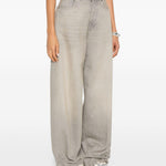 Jeans a gamba larga con effetto sbiadimento bethany in beige Haikure - donna 