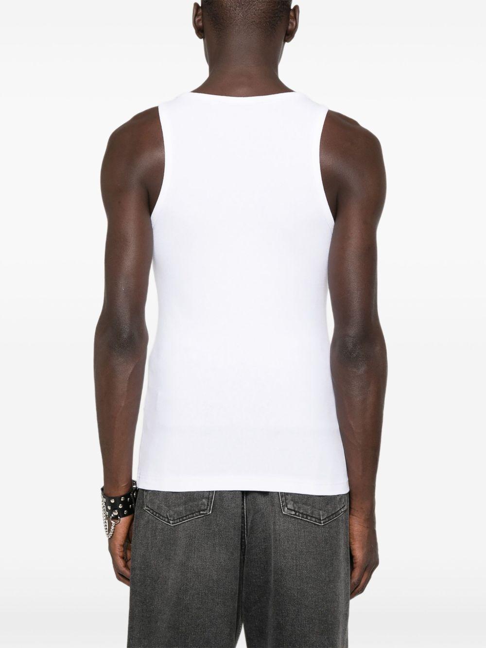 Canotta con ricamo in bianco 44 label group - uomo 
