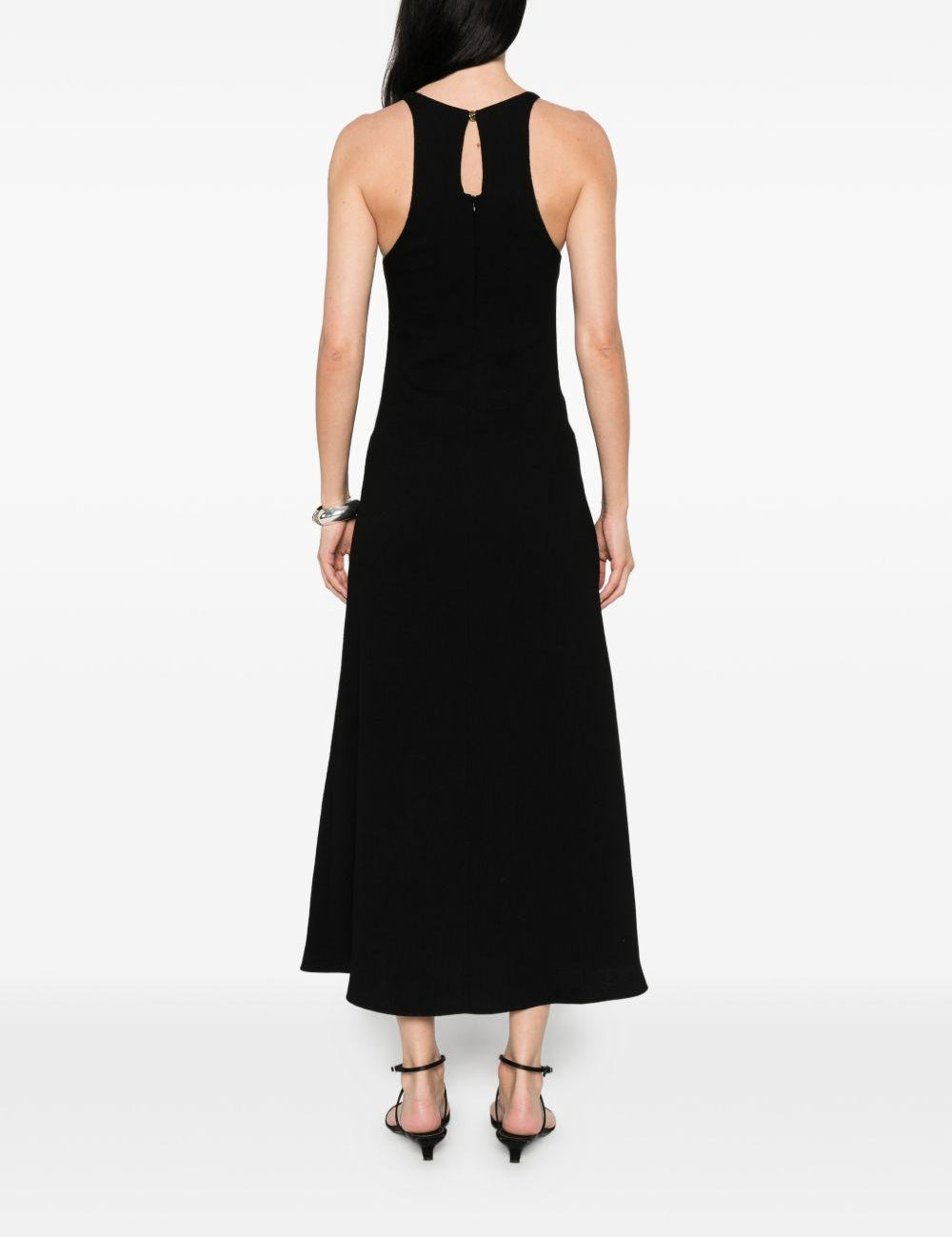 Abito midi con scollo halter in nero Blazé Milano - donna 