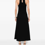Abito midi con scollo halter in nero Blazé Milano - donna 