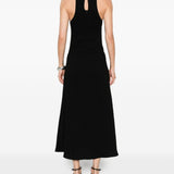 Abito midi con scollo halter in nero Blazé Milano - donna 