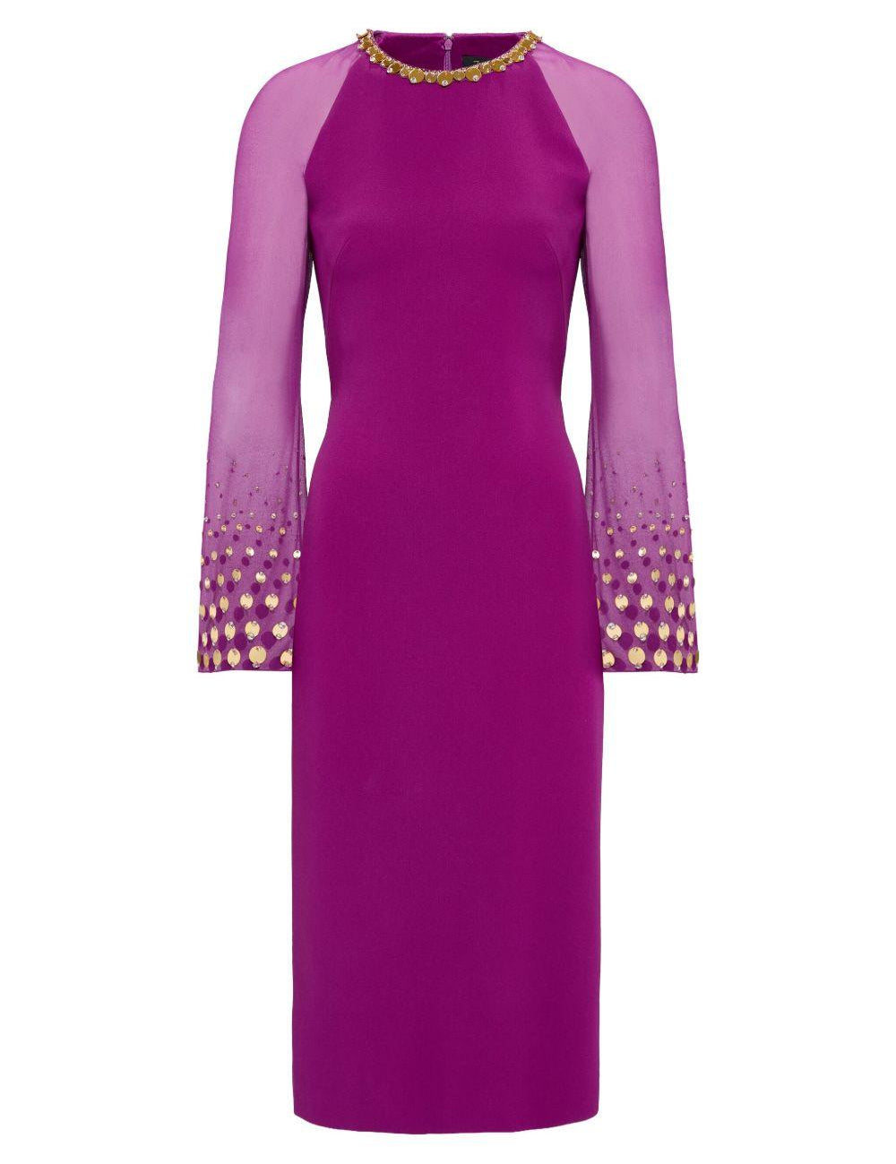 Abito midi Eurabia con paillettes in viola Jenny packham - donna 