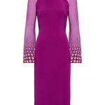 Abito midi Eurabia con paillettes in viola Jenny packham - donna 