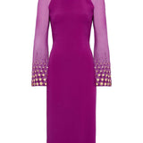 Abito midi Eurabia con paillettes in viola Jenny packham - donna 