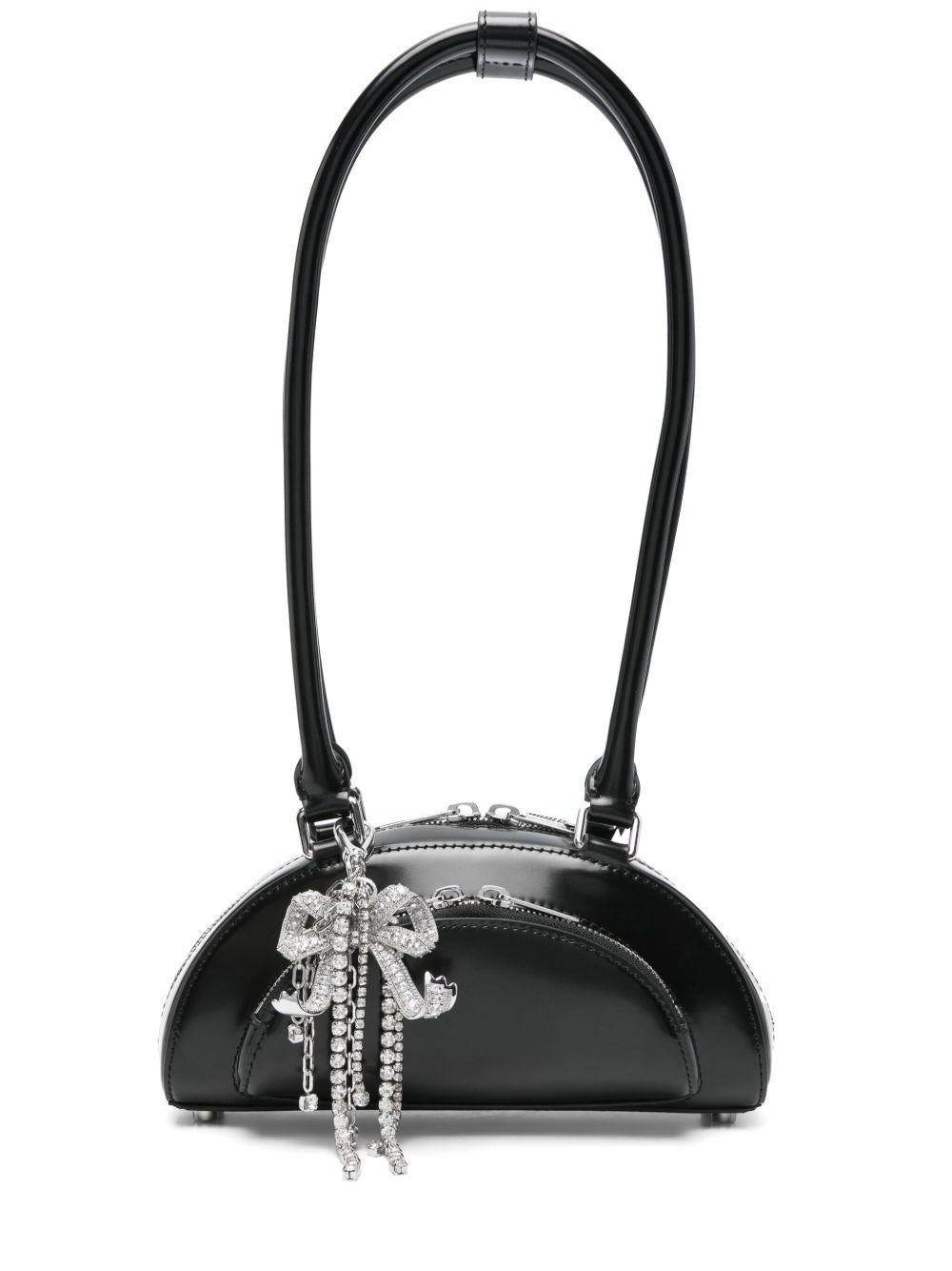 Borsa a spalla con charm in nero Self-portrait - donna 