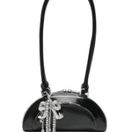 Borsa a spalla con charm in nero Self-portrait - donna 
