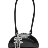 Borsa a spalla con charm in nero Self-portrait - donna 