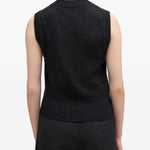 Gilet in maglia con stampa in grigio Ganni - donna 