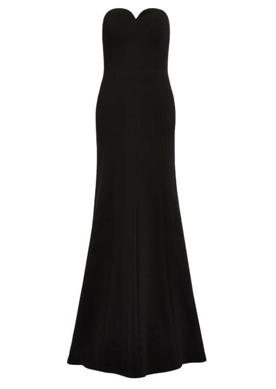 Abito lungo Lust con scollo a cuore in nero Jenny packham - donna 
