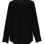 Blusa con ricamo floreale in nero Ermanno Scervino - donna 