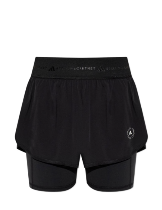 Shorts sportivi con logo in nero Adidas by stella MC Cartney - donna 