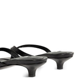 Sandali infradito in nappa in nero 