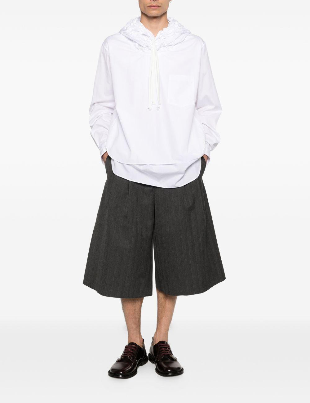 Felpa con design camicia in bianco Comme des Garçons Homme Plus - uomo 