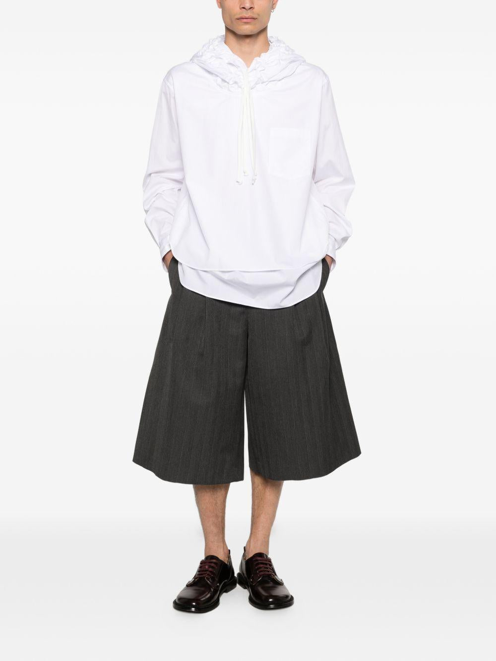Felpa con design camicia in bianco Comme des Garçons Homme Plus - uomo 