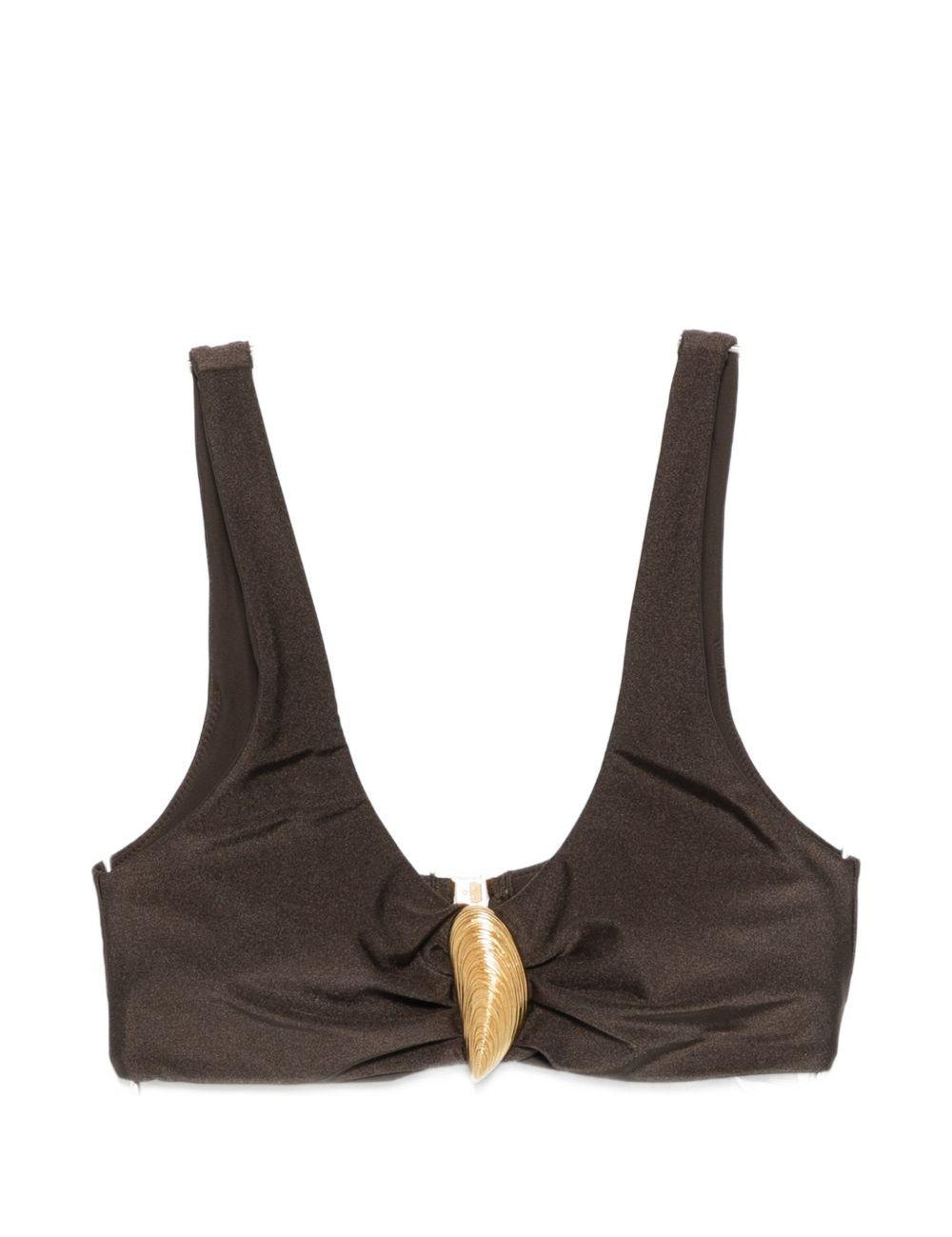 BIKINI TOP VEyRA SHELL in marrone Simkhai - donna 