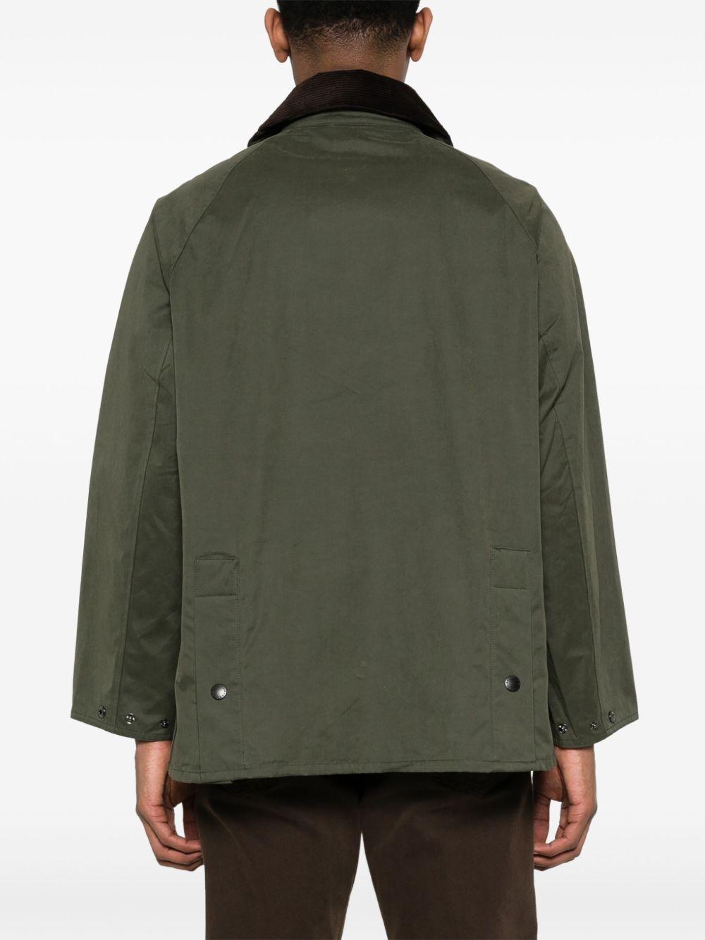 Giacca Bedale con collo a contrasto in verde e marrone Barbour - uomo 