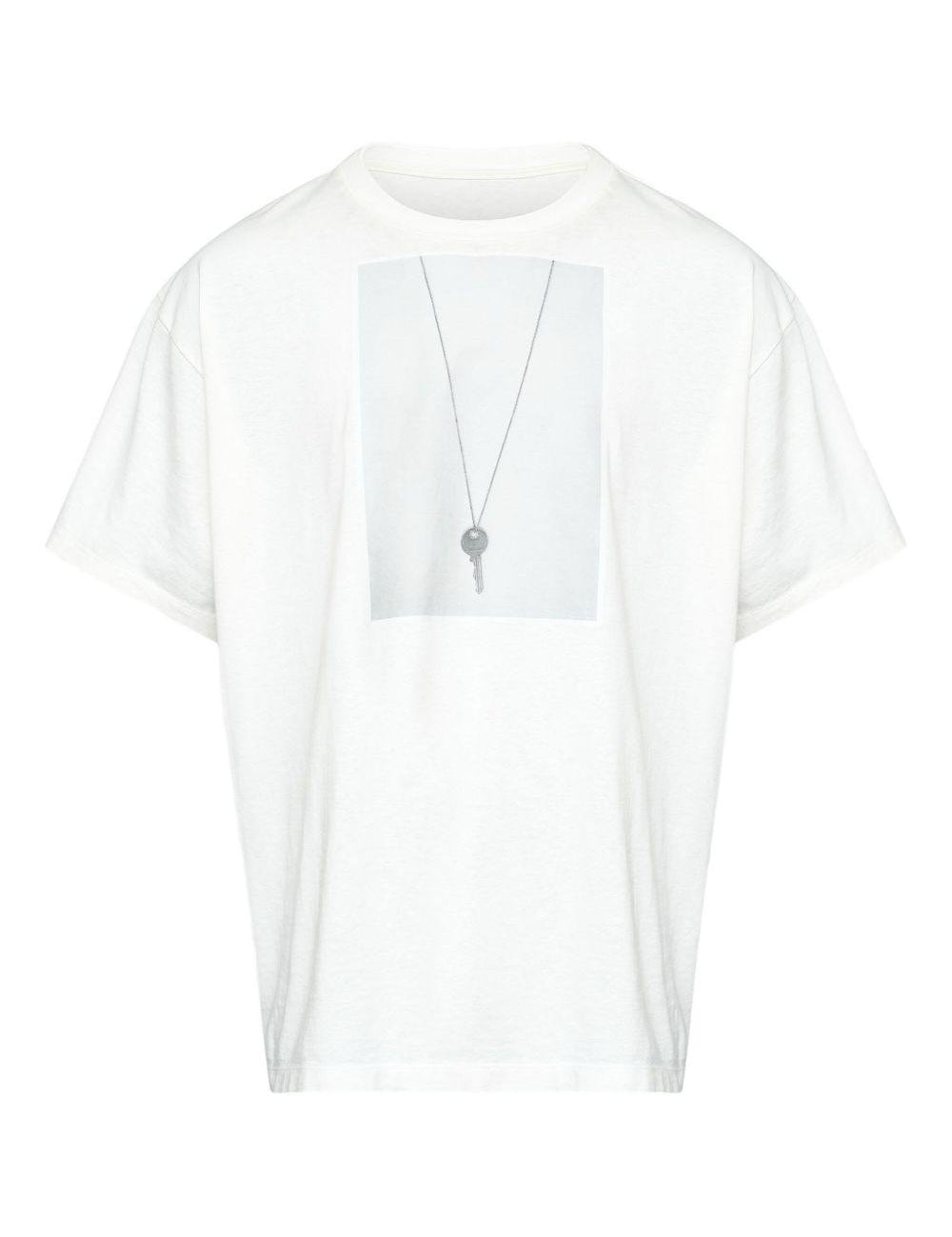 T-shirt girocollo in bianco Mm6 maison margiela - uomo 
