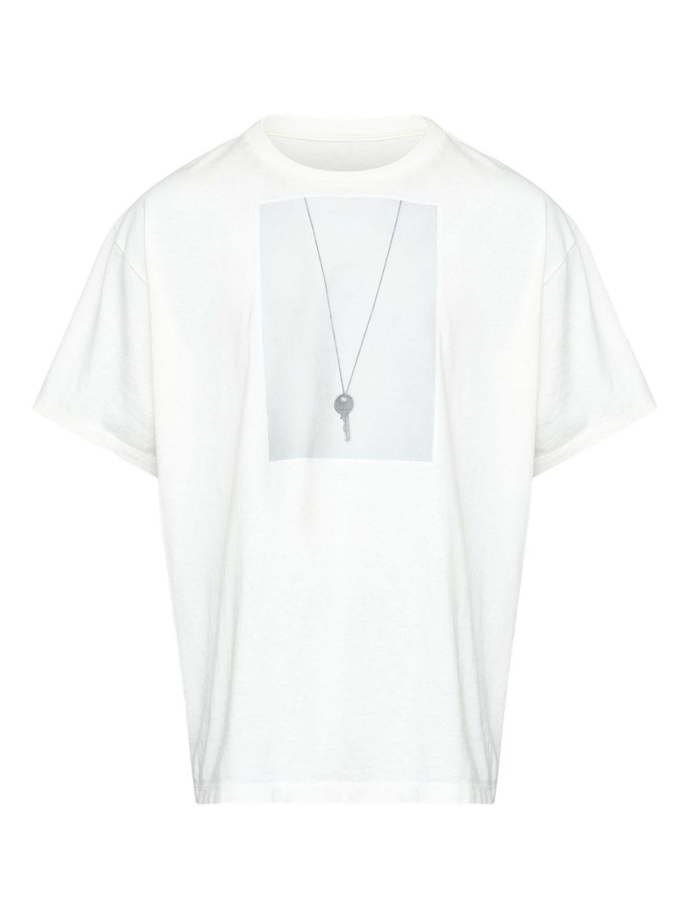 T-shirt girocollo in bianco Mm6 maison margiela - uomo 