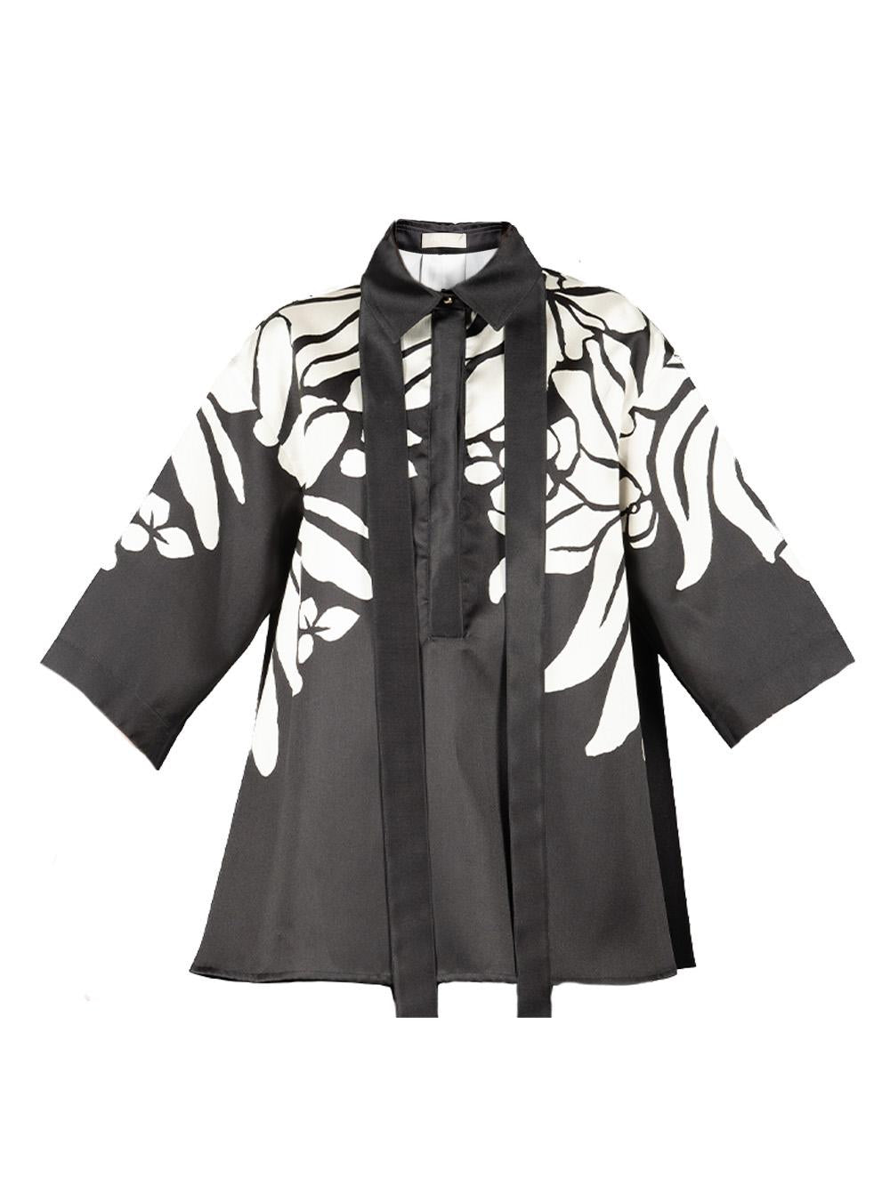 Blusa in mikado in nero e bianco Elie Saab - donna 