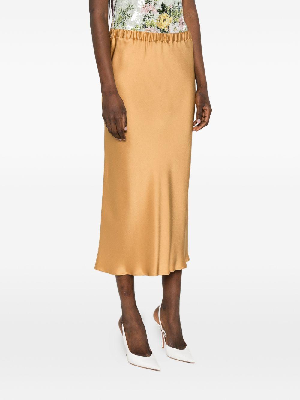 Gonna midi Orinoco con elastico in vita in yellow Antonelli - donna 