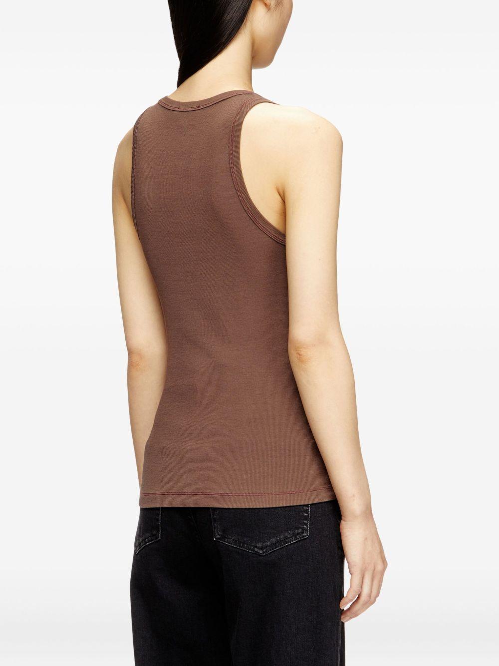 Canotta T-Anki con logo in marrone Diesel - donna 