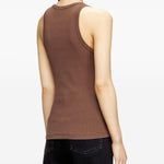 Canotta T-Anki con logo in marrone Diesel - donna 