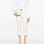 T-shirt a maniche lunghe le tshirt gros grain in bianco Jacquemus - donna 
