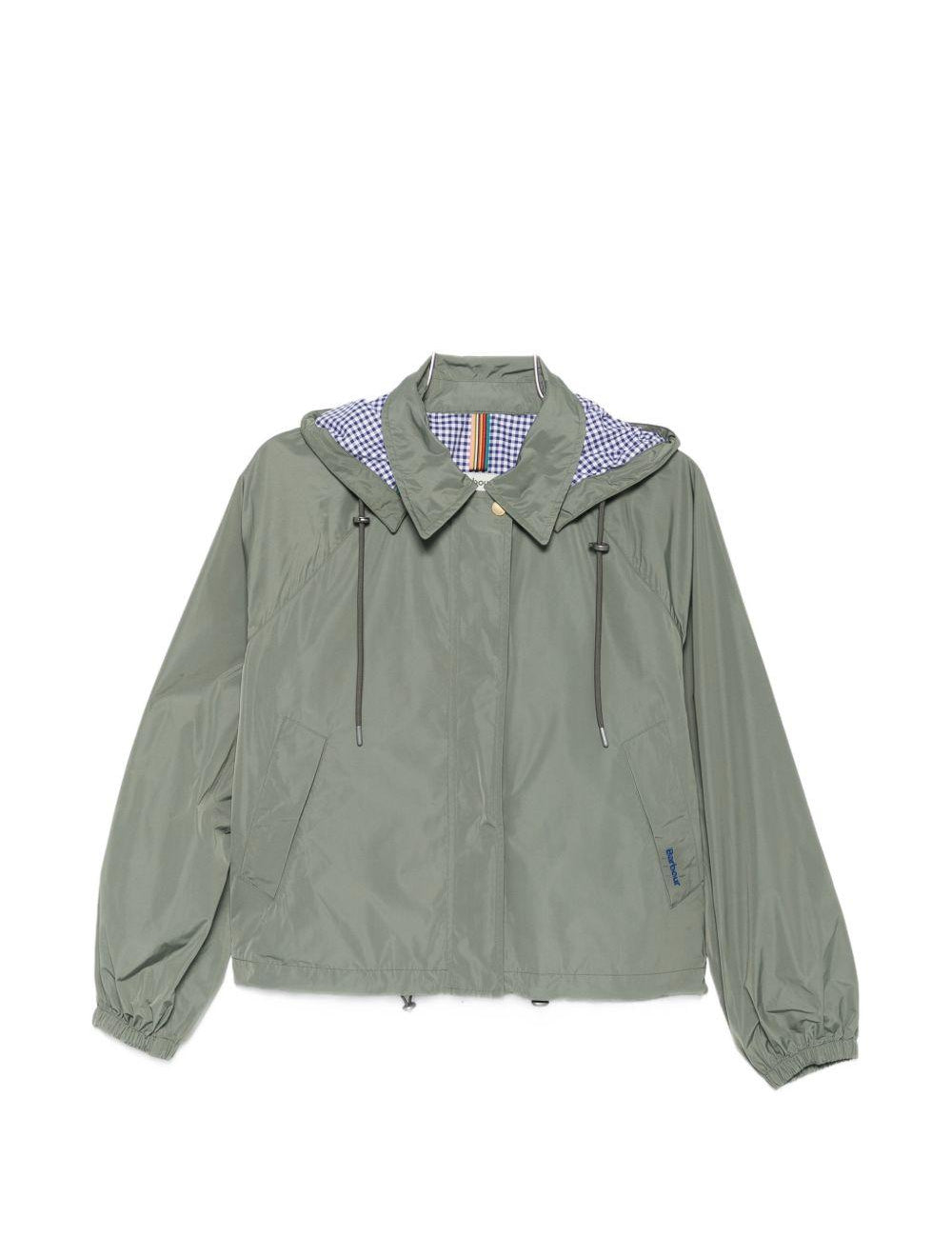 Giacca con cappuccio in verde Barbour x Paul Smith - donna 