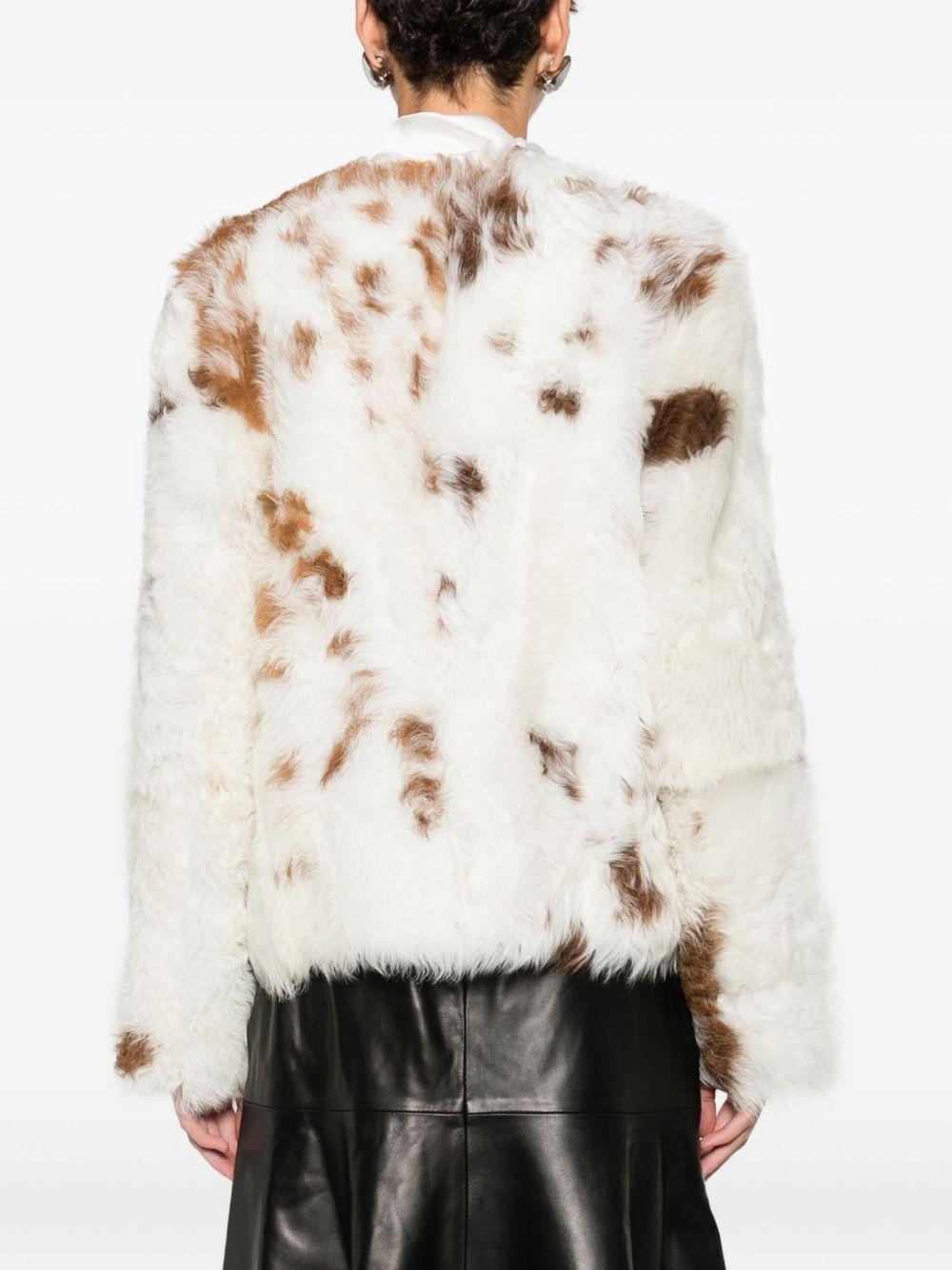 Giacca in shearling hypnotic spot color crema Zimmermann - donna 