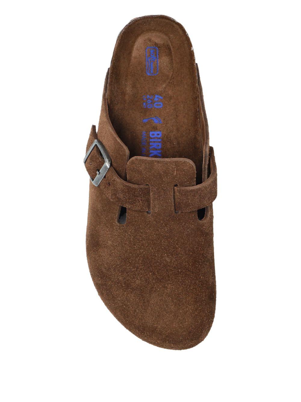 Mules Boston con fibbia e cinturino in marrone Birkenstock - unisex 