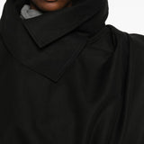 Cappotto con dettaglio sciarpa in nero Entire studios - donna 