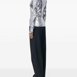 Top a maniche lunghe con decorazioni in argento Mm6 maison margiela - donna 