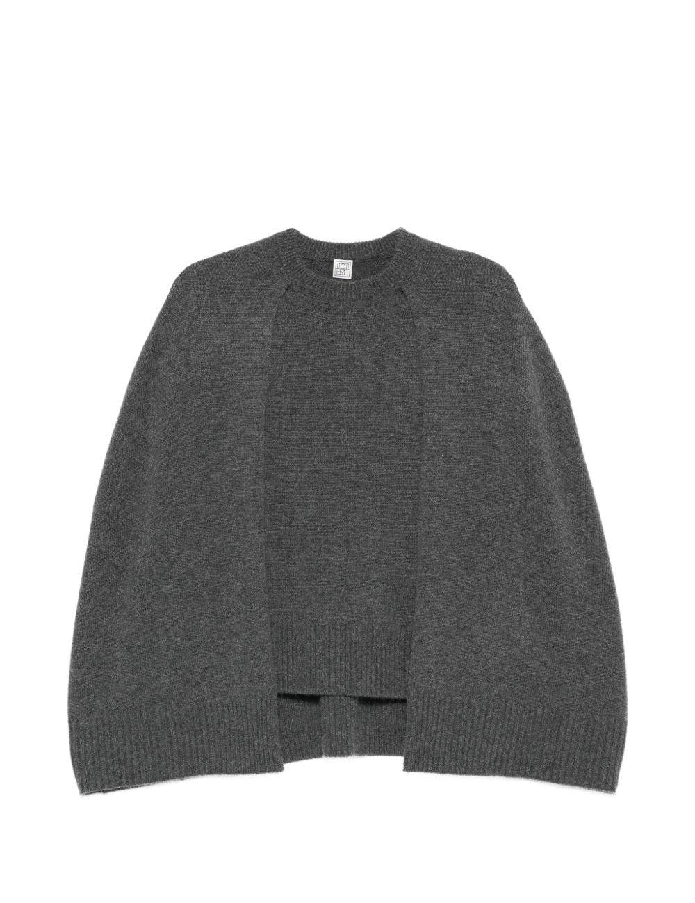 Maglione a mantella  in cashmere in grigio Toteme - donna 