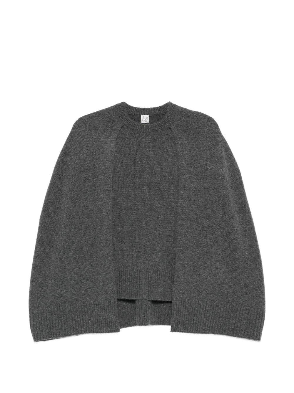 Maglione a mantella  in cashmere in grigio Toteme - donna 
