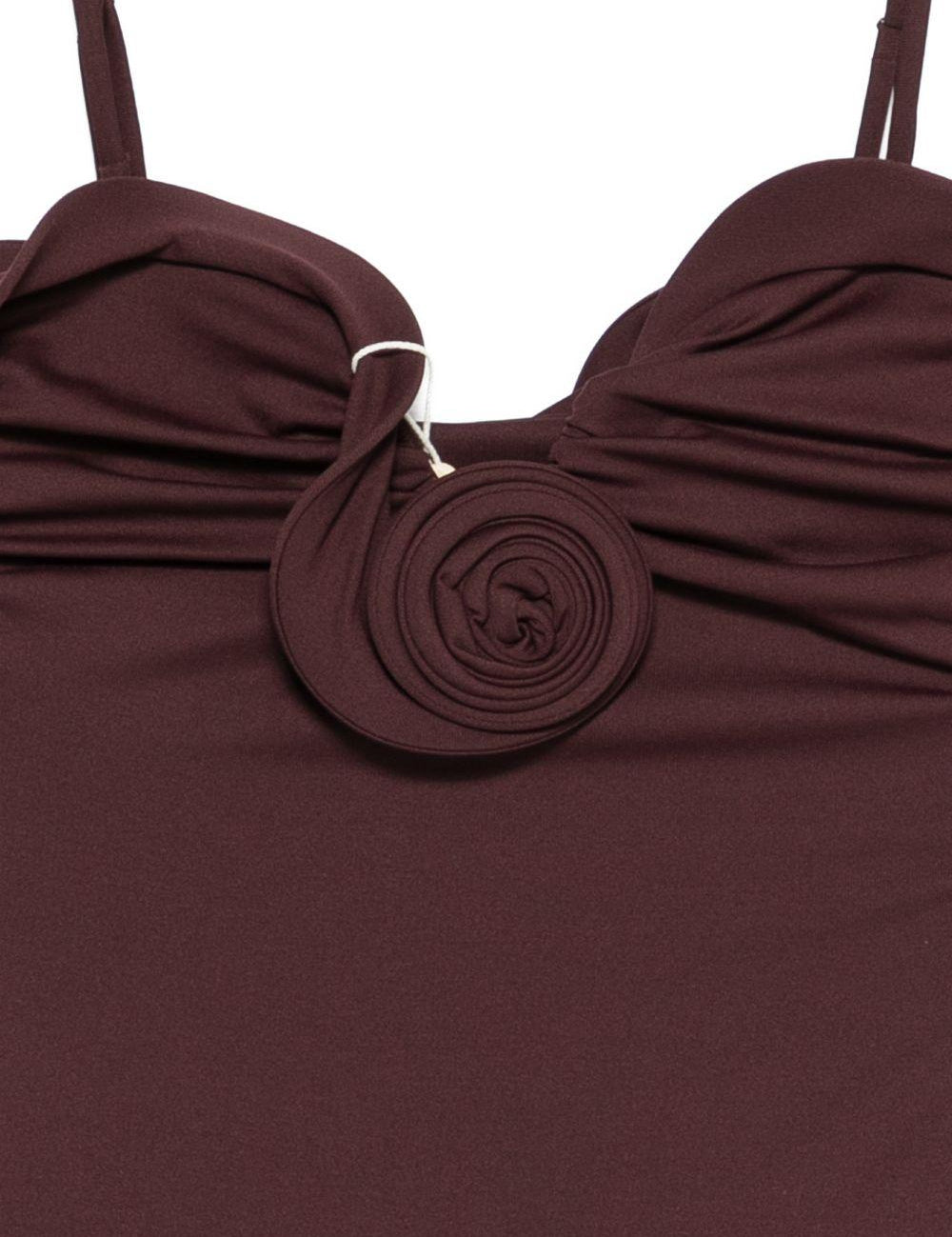 Costume da bagno con dettaglio fiori in bordeaux Magda butrym - donna 