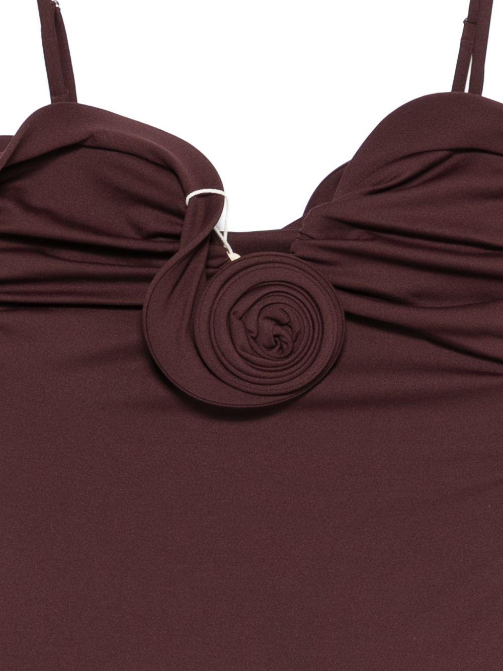 Costume da bagno con dettaglio fiori in bordeaux Magda butrym - donna 
