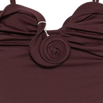 Costume da bagno con dettaglio fiori in bordeaux Magda butrym - donna 