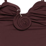 Costume da bagno con dettaglio fiori in bordeaux Magda butrym - donna 