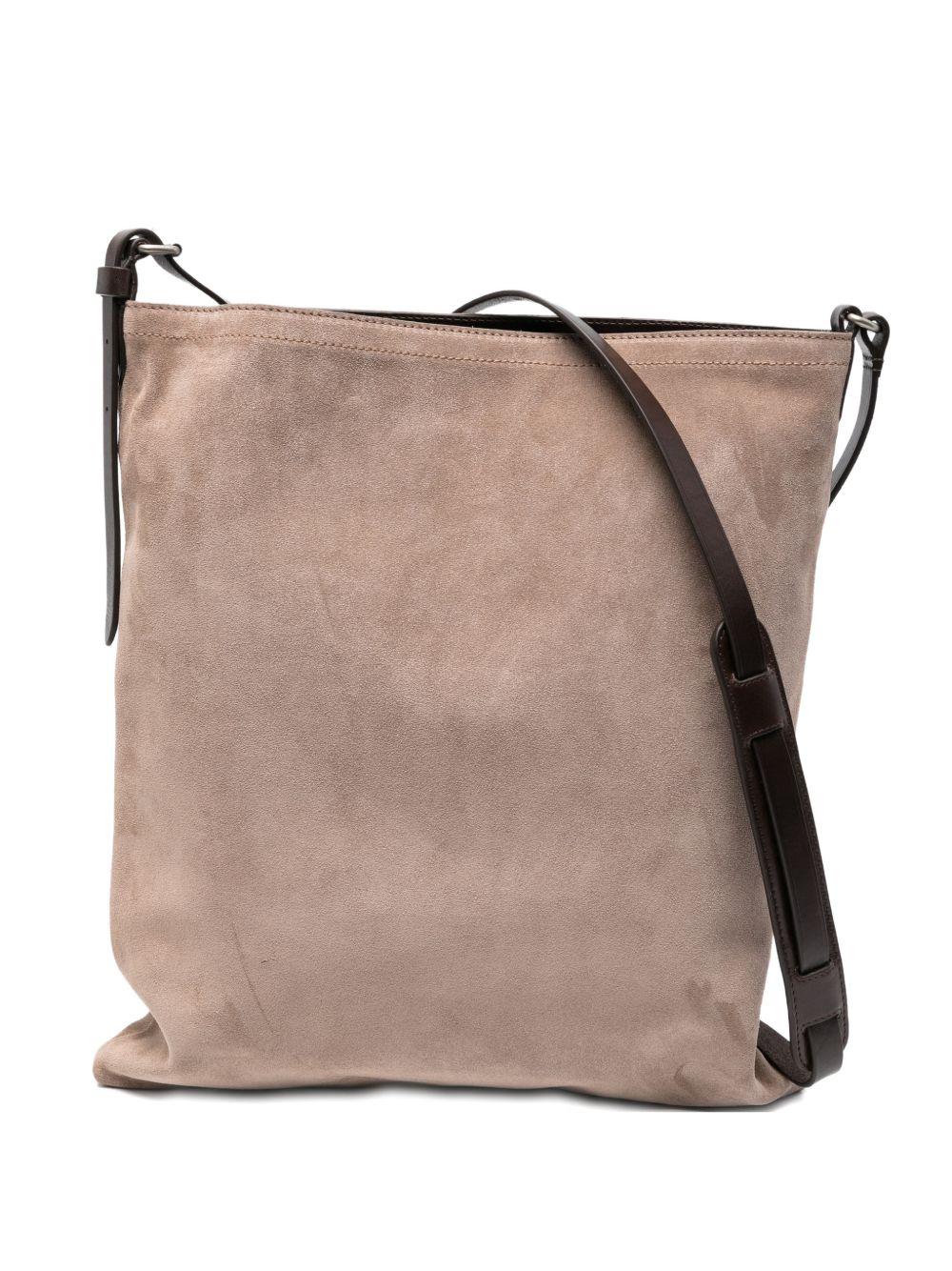 Borsa a tracolla in suede in beige Dries van noten - donna 