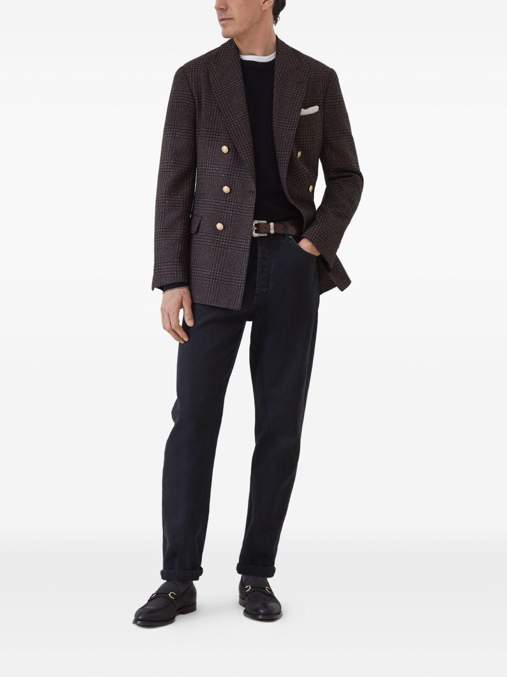 Maglione a girocollo in nero Brunello cucinelli - uomo 