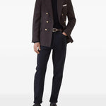 Maglione a girocollo in nero Brunello cucinelli - uomo 