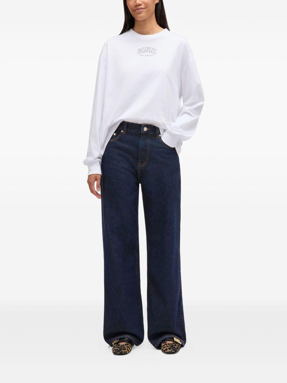 Jenas a gamba dritta in blu Ganni - donna 