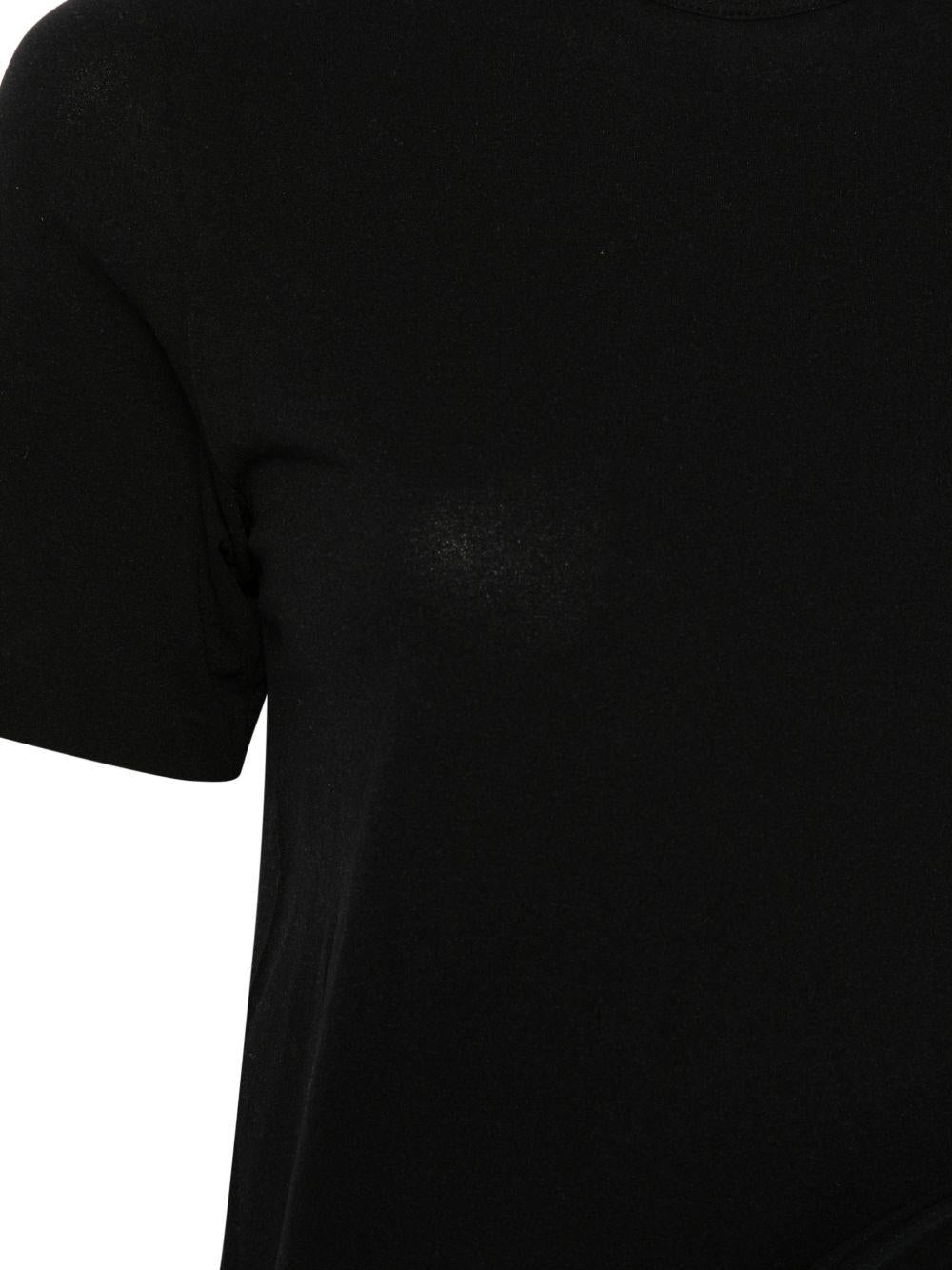 T-shirt con orlo strutturato in nero Junya watanabe - donna 