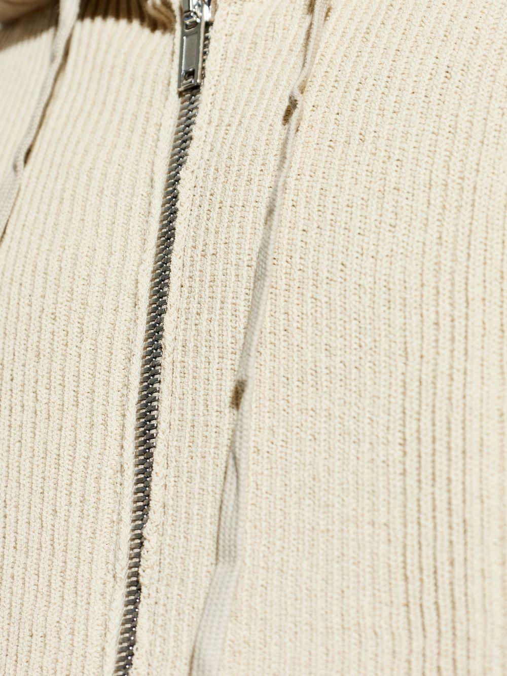 Felpa con zip in beige Rick owens - uomo 