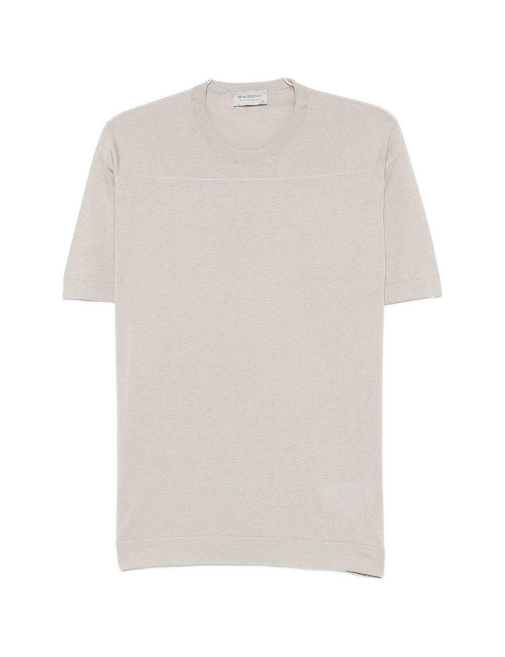 T-shirt girocollo in grigio John smedley - uomo 