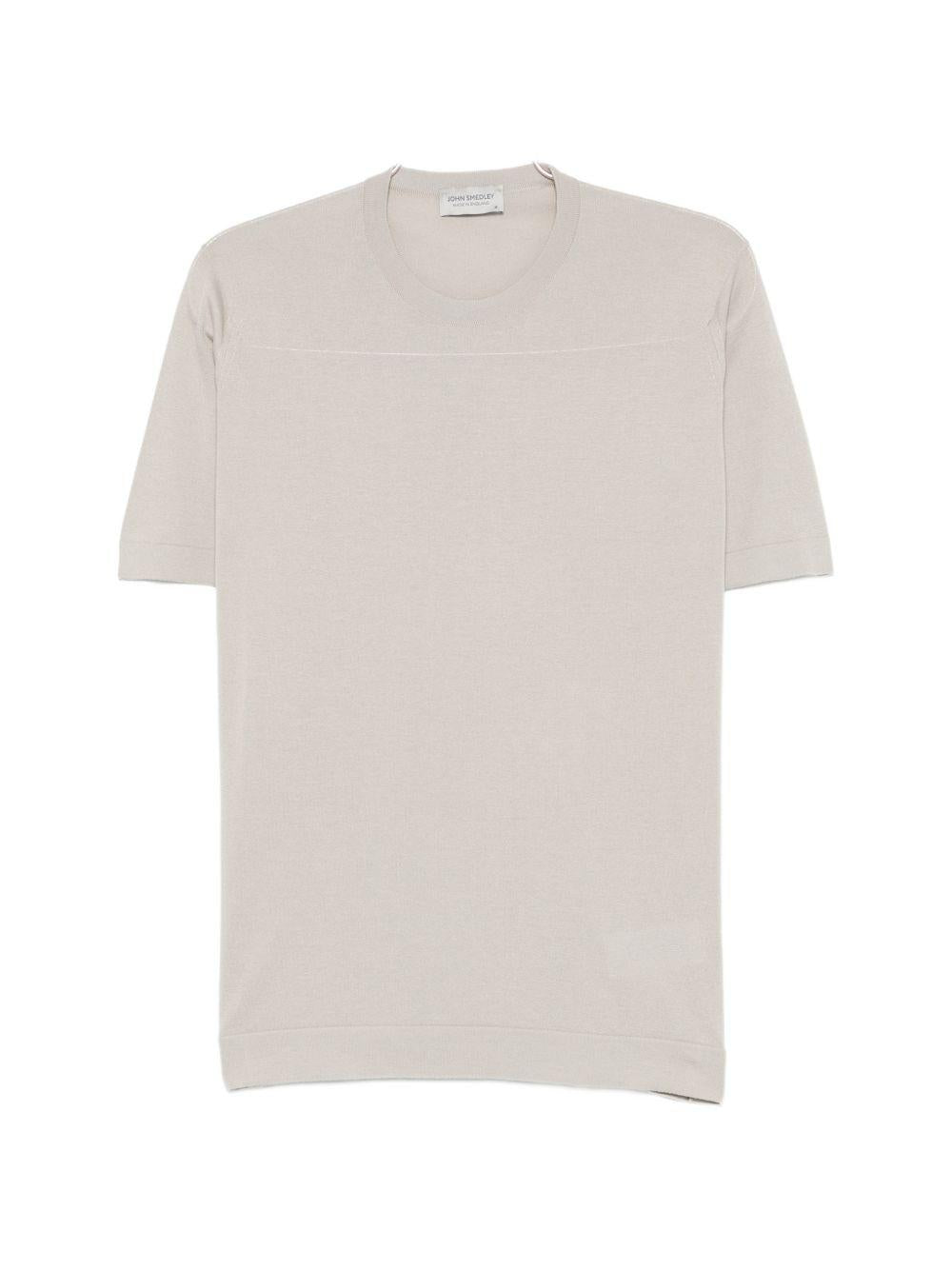 T-shirt girocollo in grigio John smedley - uomo 