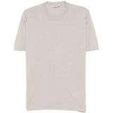 T-shirt girocollo in grigio John smedley - uomo 